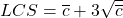 \displaystyle LCS=\overline{c}+3\sqrt{\overline{c}}