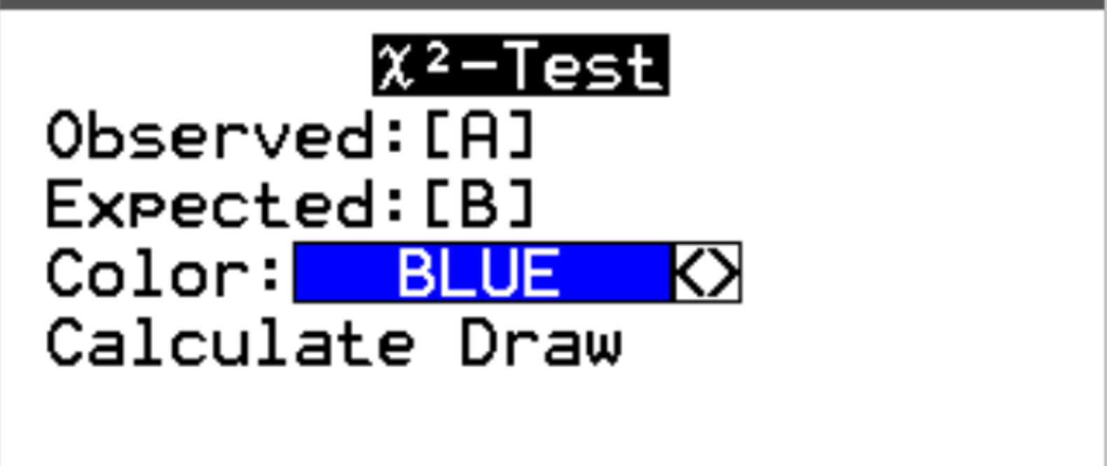 Exemplo de teste qui-quadrado de independência na calculadora TI-84