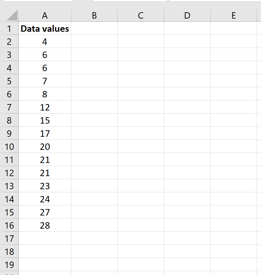 Cara Menghitung Rangkuman Lima Angka di Excel