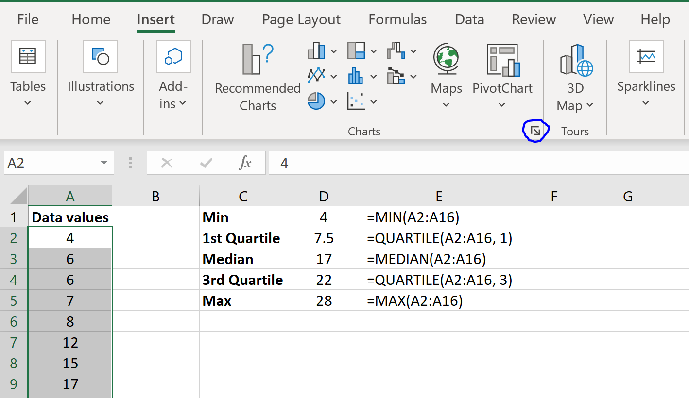 Bagan di Excel