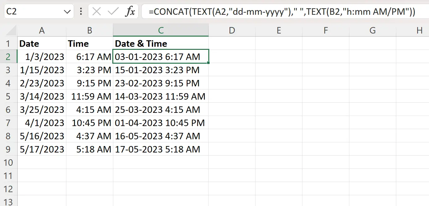 Cara Menggabungkan Tanggal Dan Waktu Di Excel 2 Metode Statologi