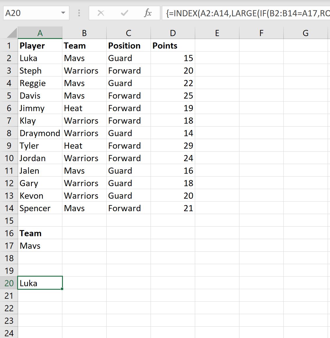 Seleção aleatória do Excel com critérios