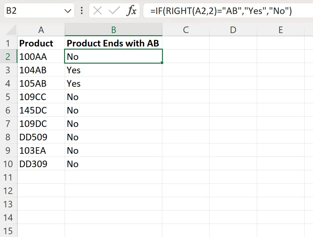 Excelはセルが特定の文字で終わっているかどうかをチェックします