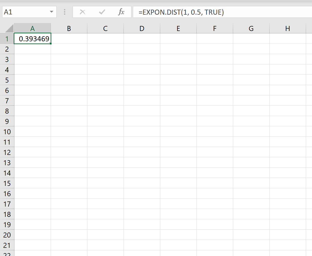 Distribuição Exponencial no Excel