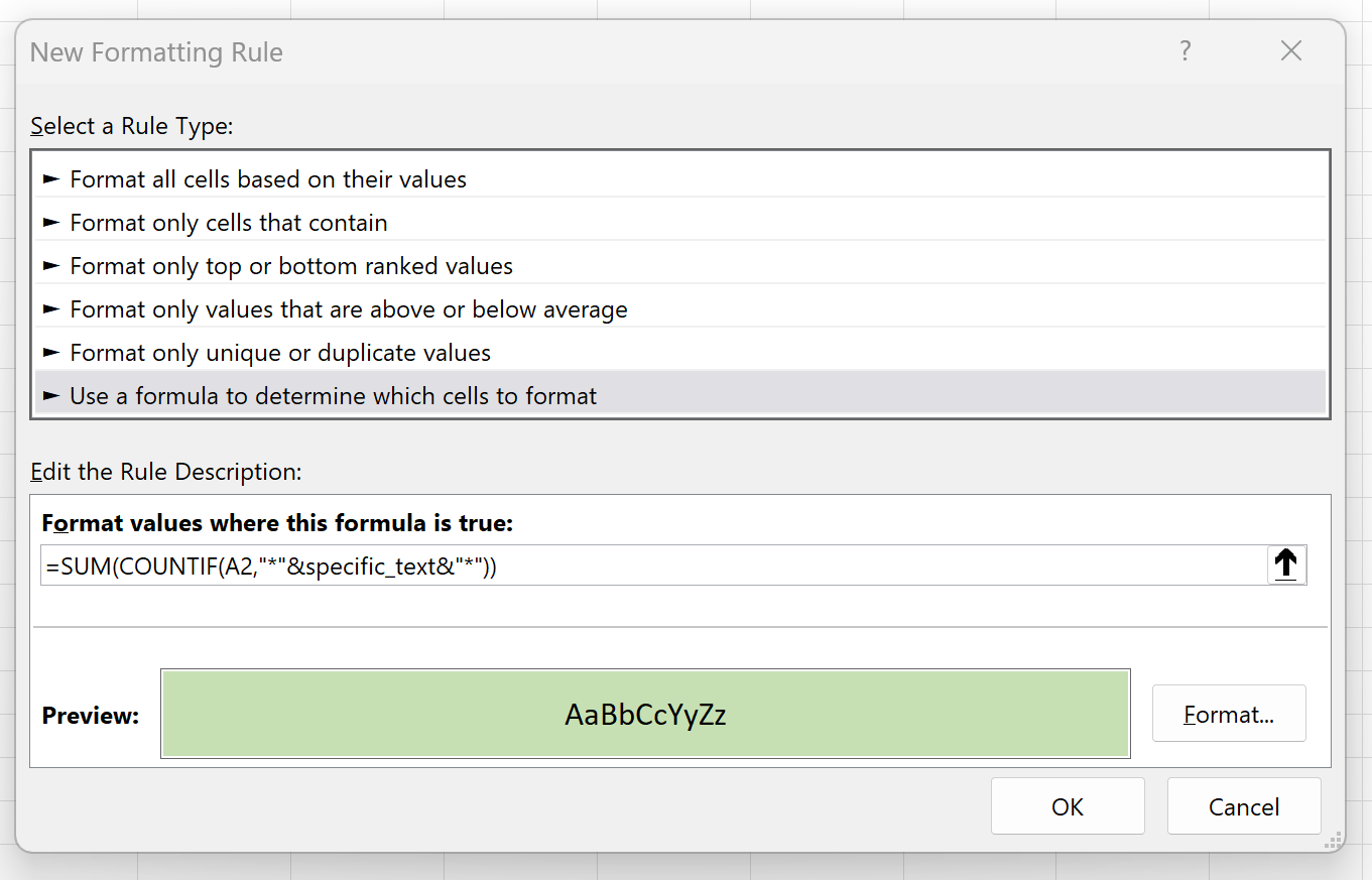 Formattazione condizionale di Excel basata su più valori di testo