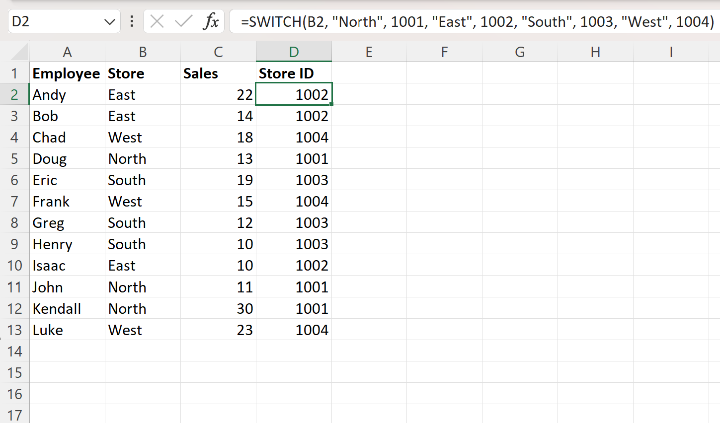 Excel atribui um valor numérico ao texto
