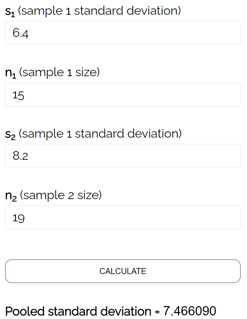 Calcolatore della deviazione standard clusterizzata