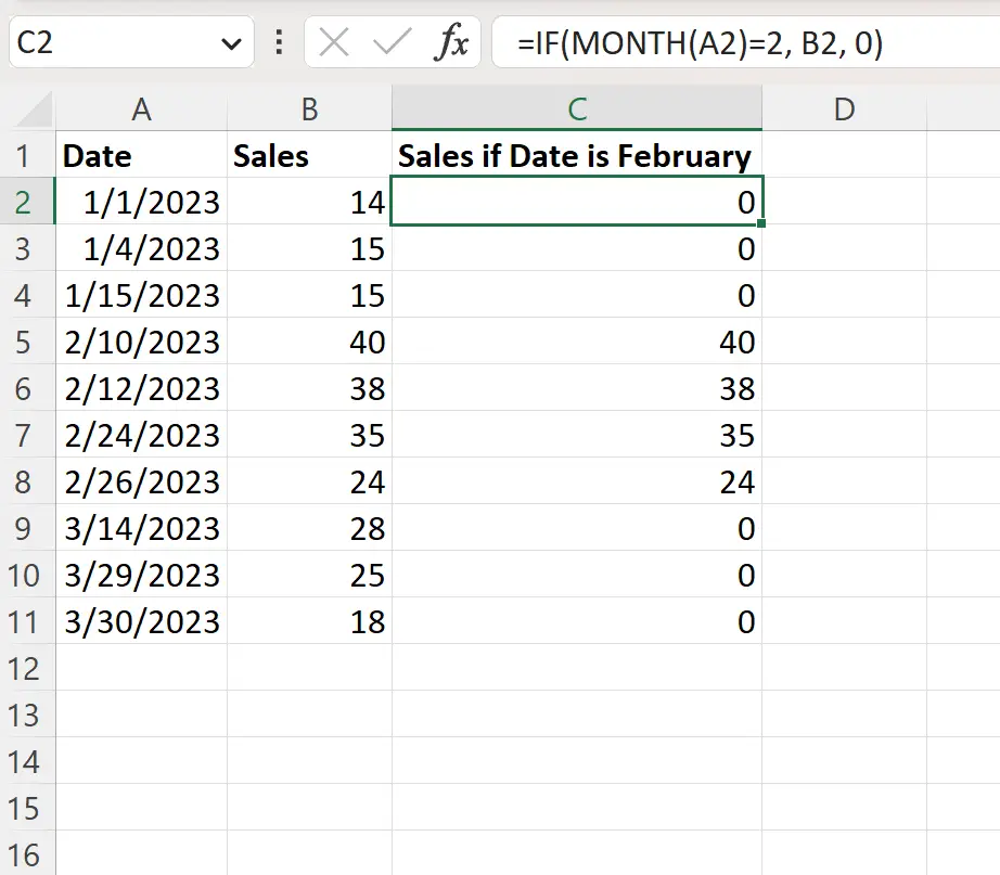 Função Excel IF com base na data