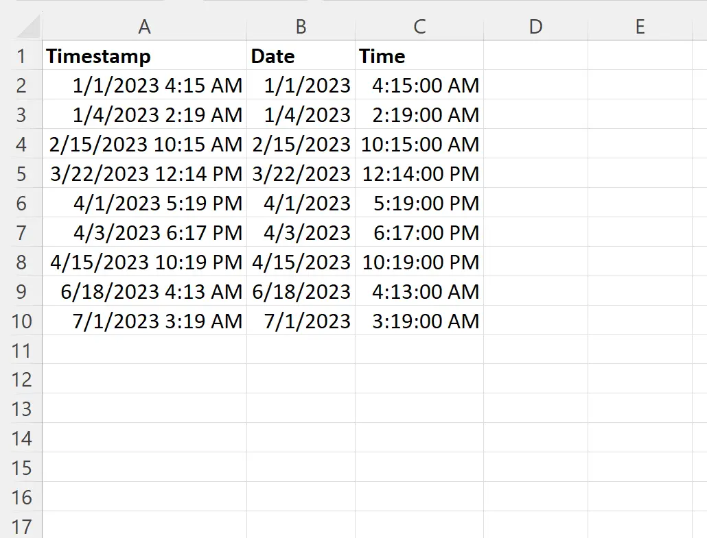 Comment S parer La Date Et L heure Dans Excel avec Exemple Statorials