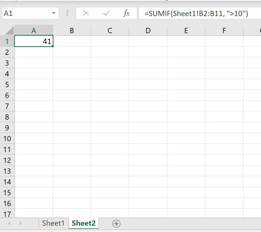 Excel SUMIF dari lembar lain