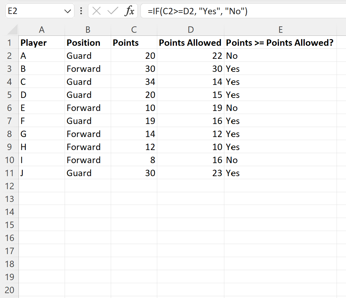 Excel Comment Utiliser Sup rieur Ou gal Dans La Fonction IF