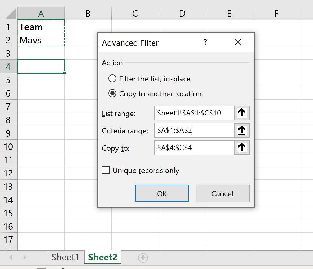 Excel extrait les données d'une autre feuille en fonction de critères