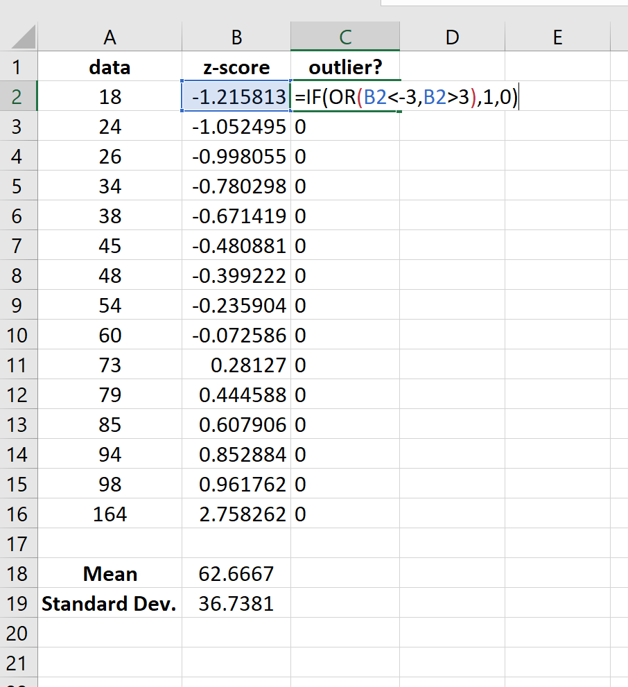 Encontrando valores discrepantes no Excel usando pontuações Z