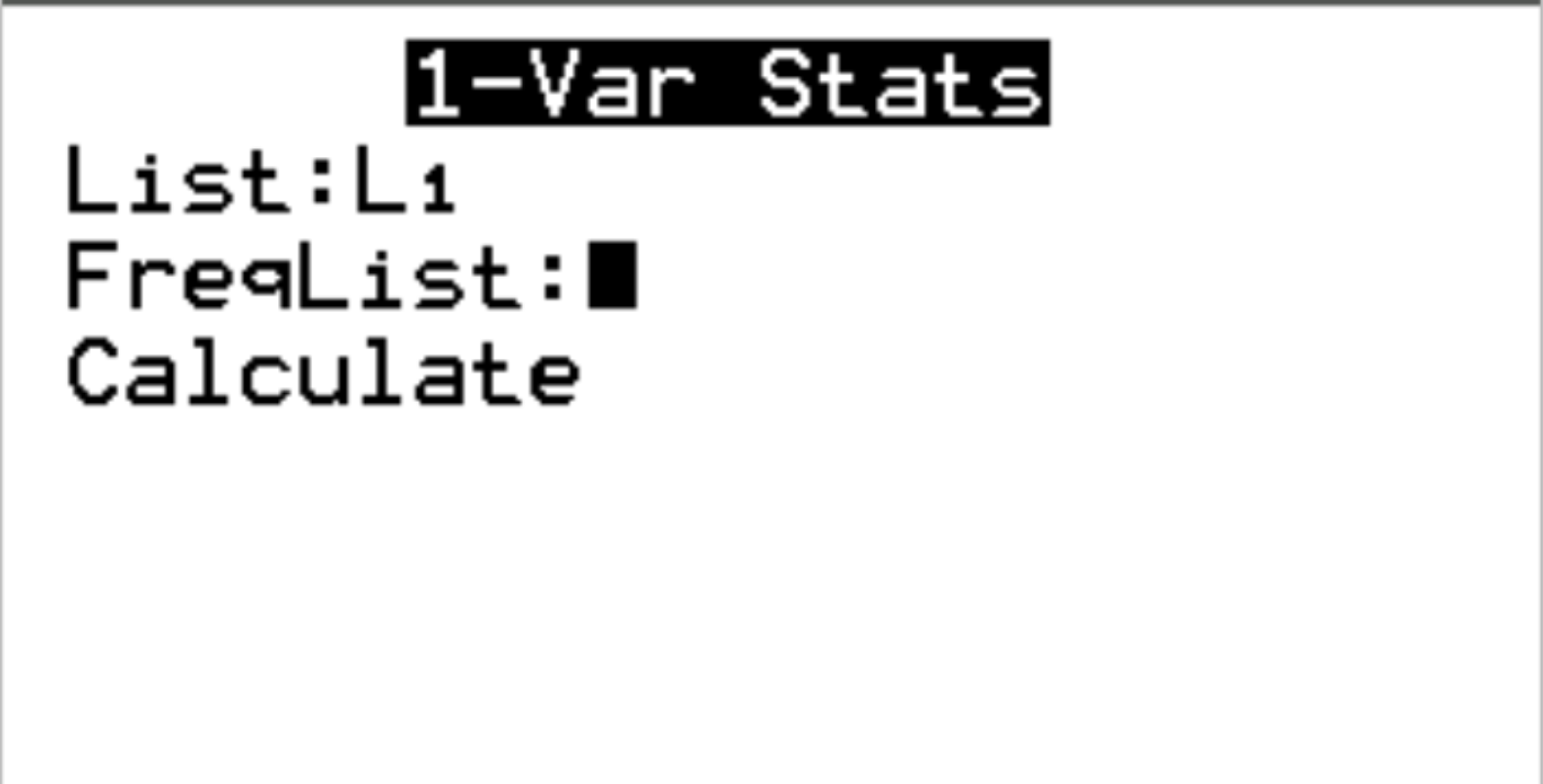 TI-84 計算機の 1-Var 統計